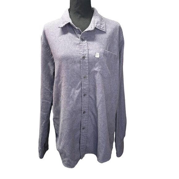 Diamond Supply Co Flannel Grey Cotton Long Sleeve‎ Button Down Shirt Men’s - Picture 1 of 9